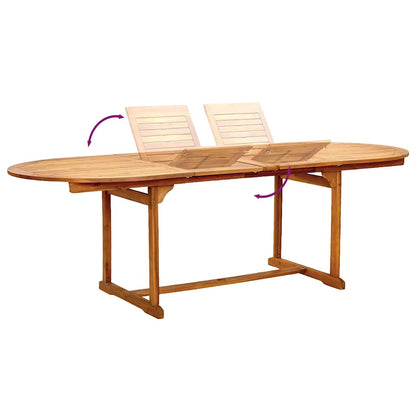 Set Pranzo da Giardino 7pz Legno Massello di Acacia e Textilene | homemem39