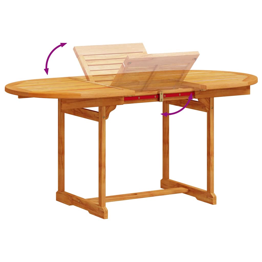 Set Pranzo da Giardino 5pz Legno Massello di Acacia e Textilene | homemem39