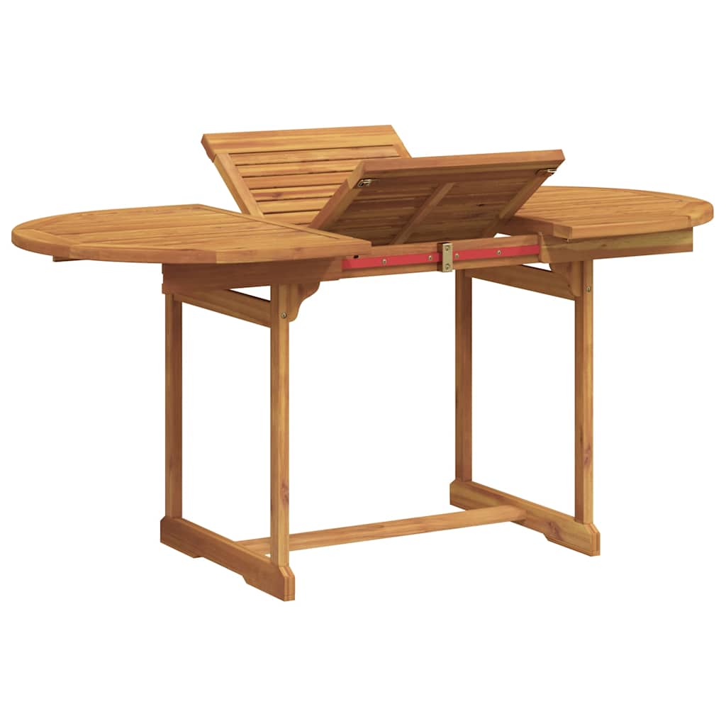 Set Pranzo da Giardino 7pz Legno Massello di Acacia e Textilene