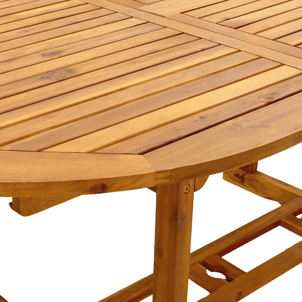 Set Pranzo da Giardino 7pz Legno Massello di Acacia e Textilene