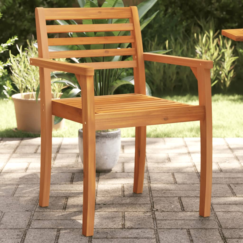 Sedie da Giardino 4 pz 59x55x85 cm Legno Massello di Acacia