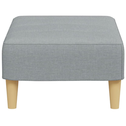 Poggiapiedi Grigio Chiaro 77x55x31 cm in Tessuto | homemem39
