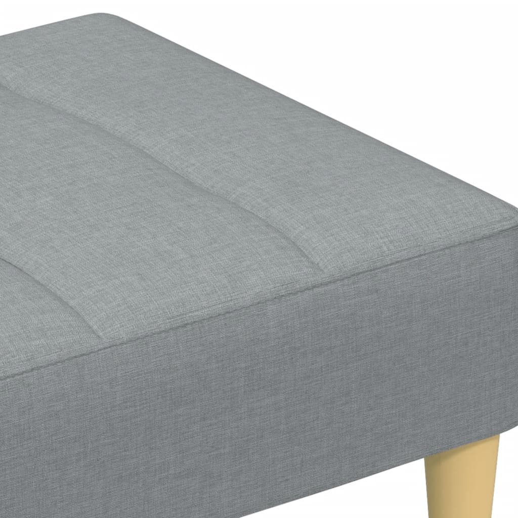Poggiapiedi Grigio Chiaro 77x55x31 cm in Tessuto | homemem39