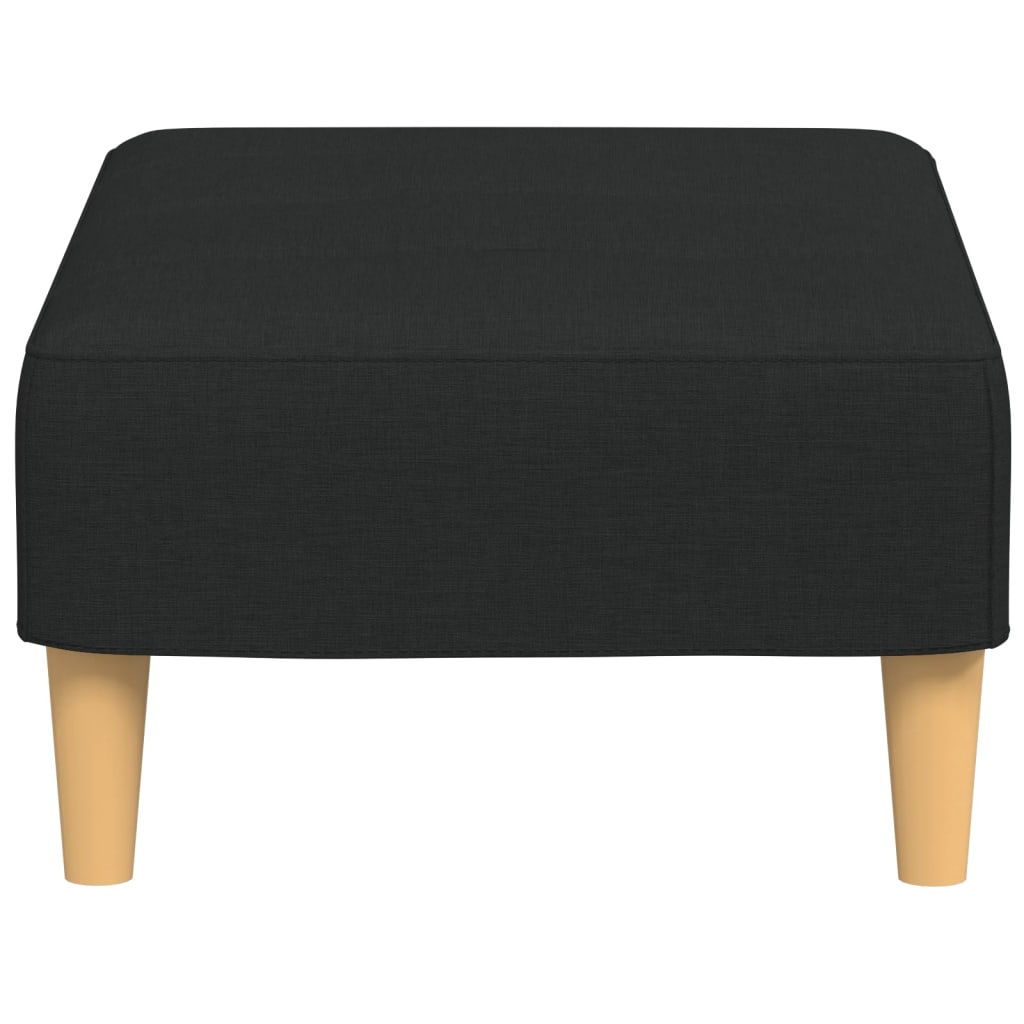 Poggiapiedi Nero 77x55x31 cm in Tessuto | homemem39