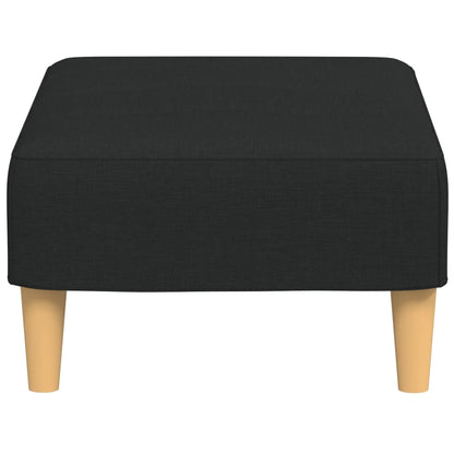 Poggiapiedi Nero 77x55x31 cm in Tessuto | homemem39