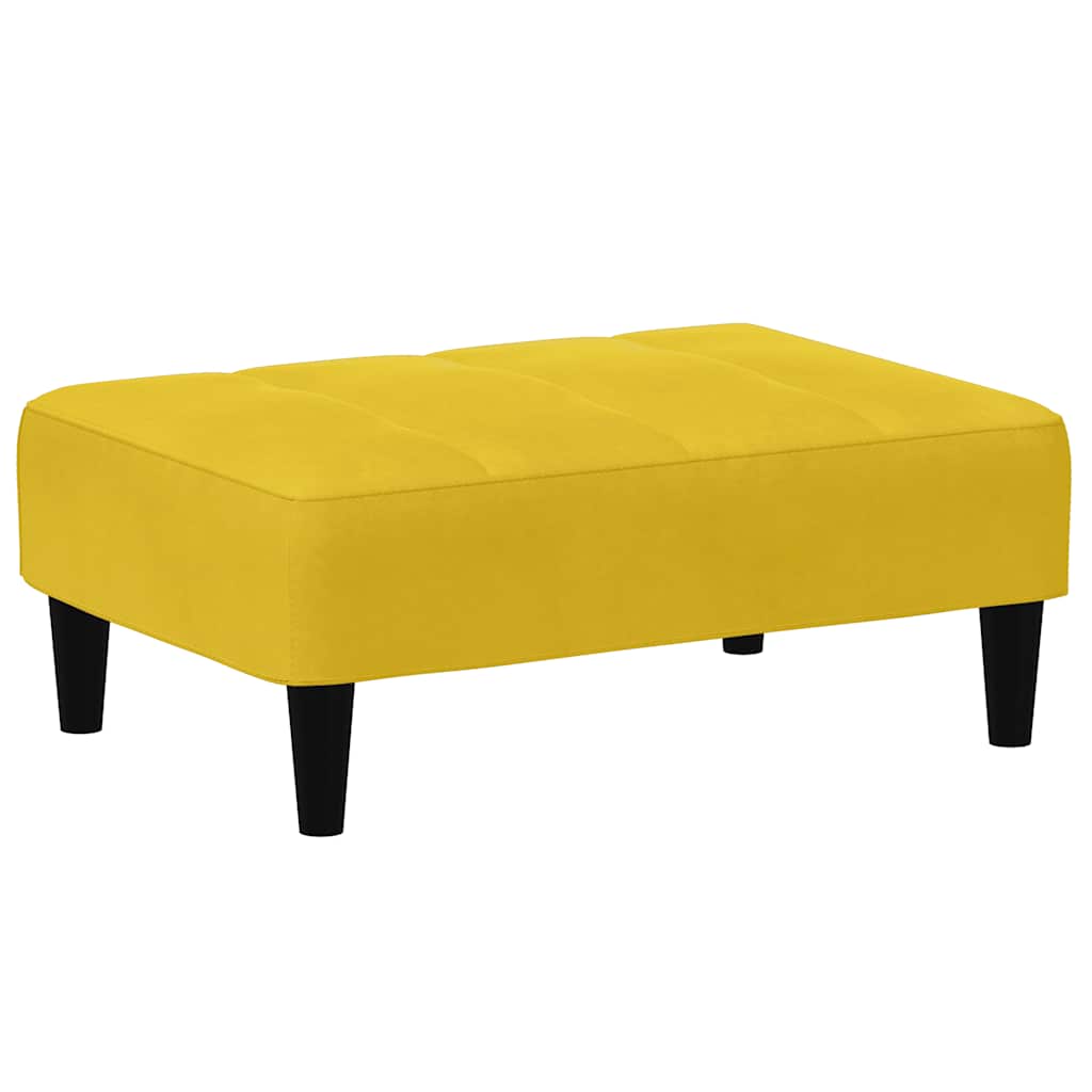 Poggiapiedi Giallo 77x55x31 cm in Velluto | homemem39