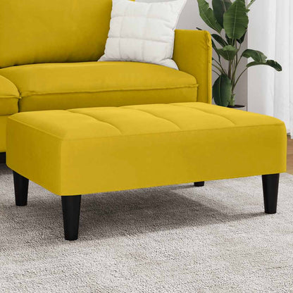 Poggiapiedi Giallo 77x55x31 cm in Velluto | homemem39