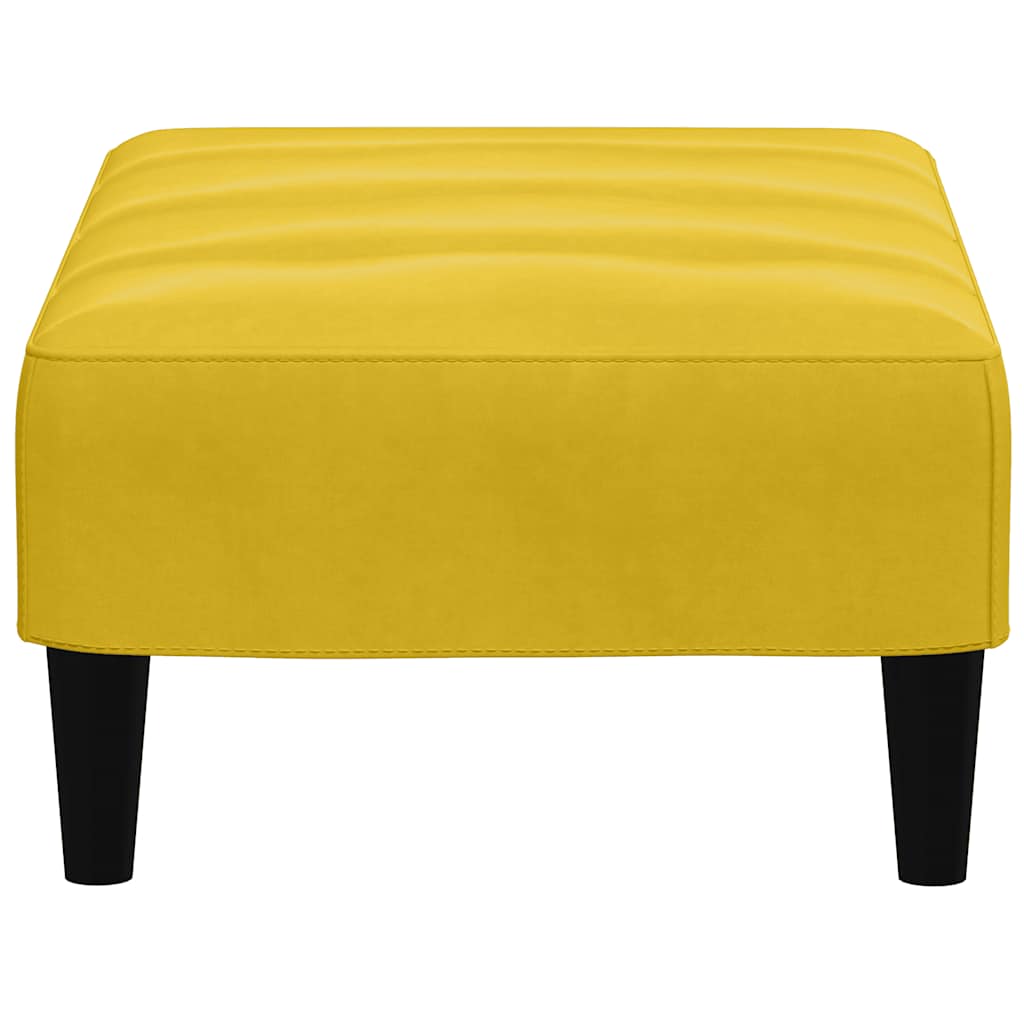 Poggiapiedi Giallo 77x55x31 cm in Velluto | homemem39