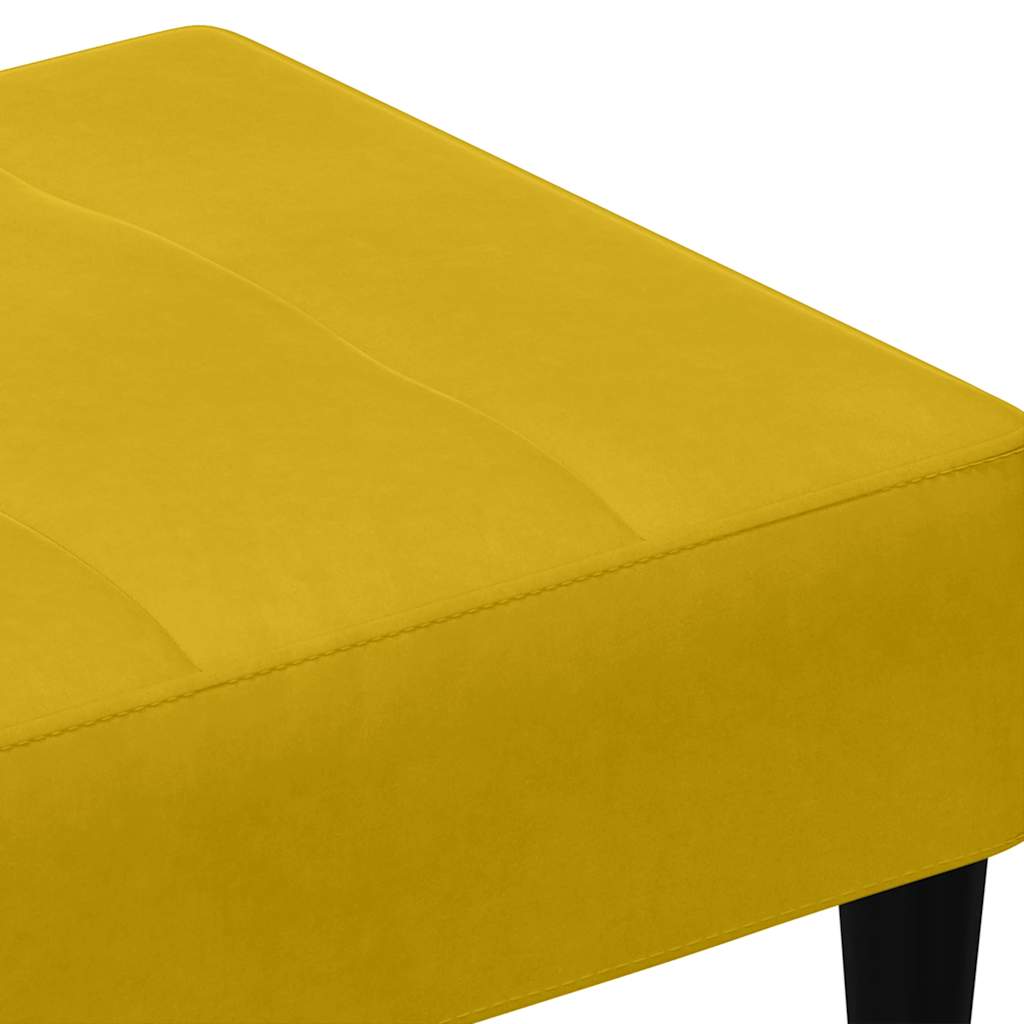 Poggiapiedi Giallo 77x55x31 cm in Velluto | homemem39