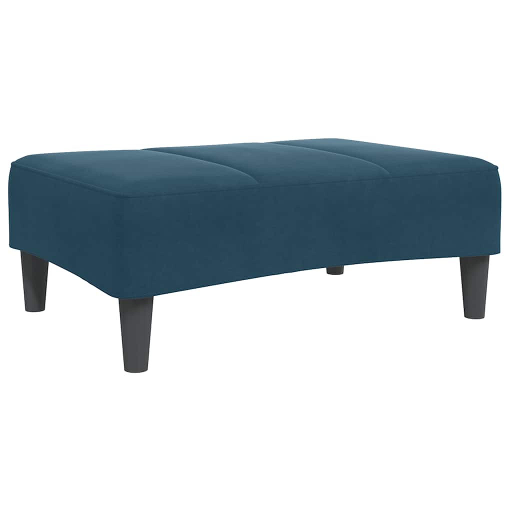 Poggiapiedi Blu 77x55x31 cm in Velluto | homemem39