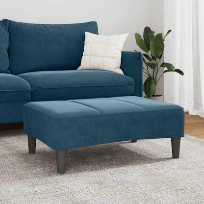 Poggiapiedi Blu 77x55x31 cm in Velluto | homemem39