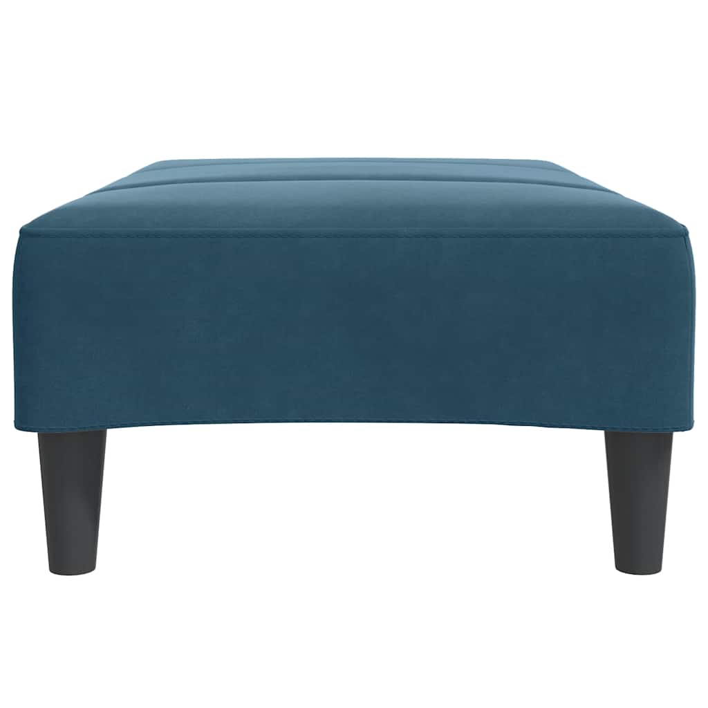 Poggiapiedi Blu 77x55x31 cm in Velluto | homemem39