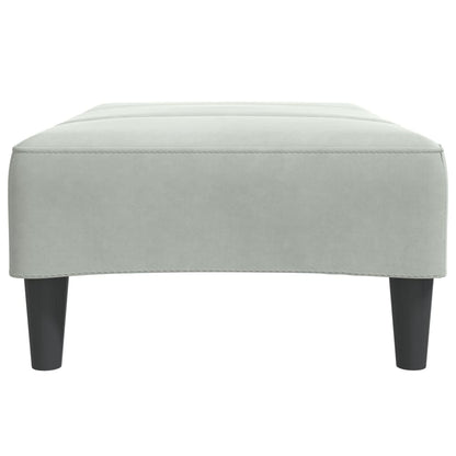 Poggiapiedi Grigio Chiaro 77x55x31 cm in Velluto | homemem39