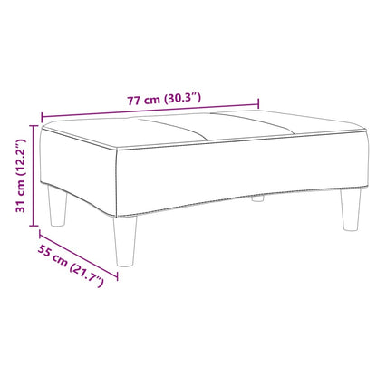 Poggiapiedi Verde Scuro 77x55x31 cm in Velluto