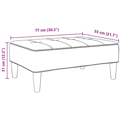 Poggiapiedi Grigio Scuro 77x55x31 cm in Tessuto