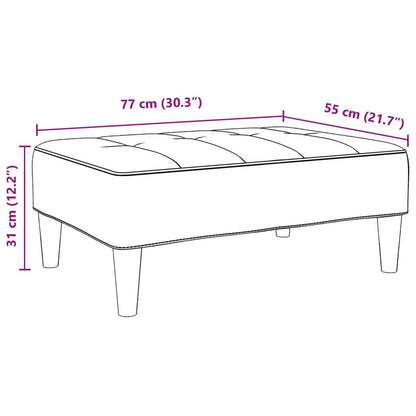 Poggiapiedi Verde Scuro 77x55x31 cm in Velluto