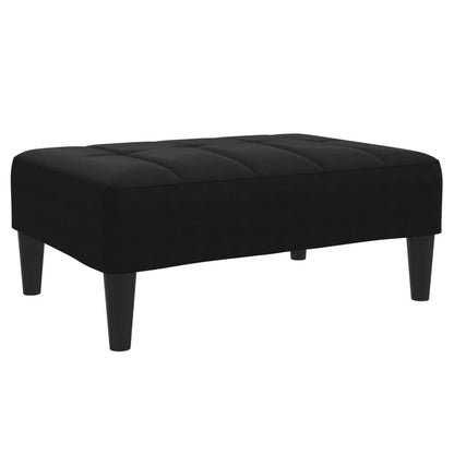 Poggiapiedi Nero 77x55x31 cm in Velluto | homemem39