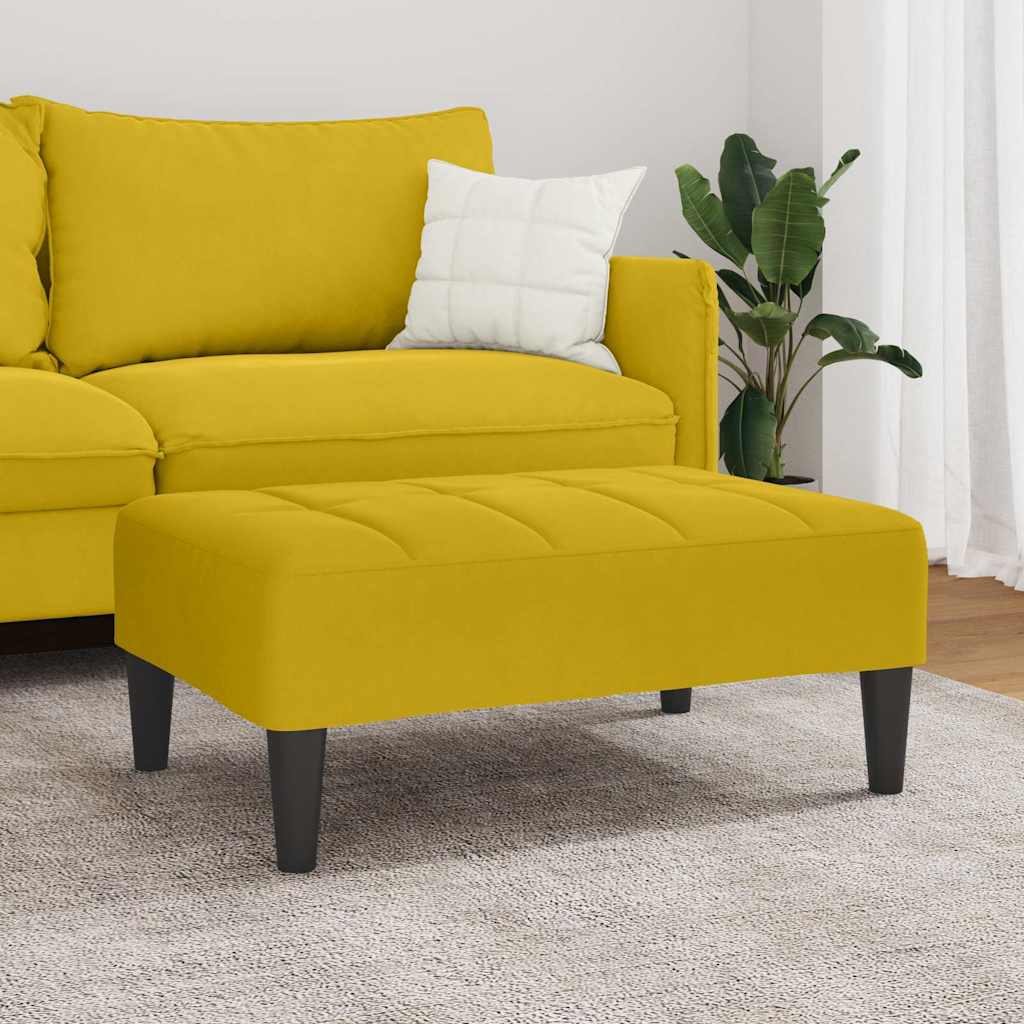 Poggiapiedi Giallo 77x55x31 cm in Velluto | homemem39