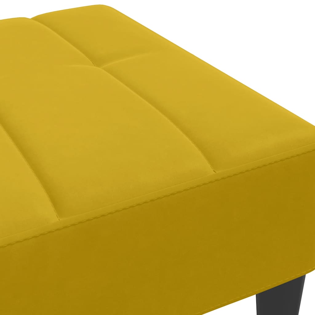 Poggiapiedi Giallo 77x55x31 cm in Velluto | homemem39