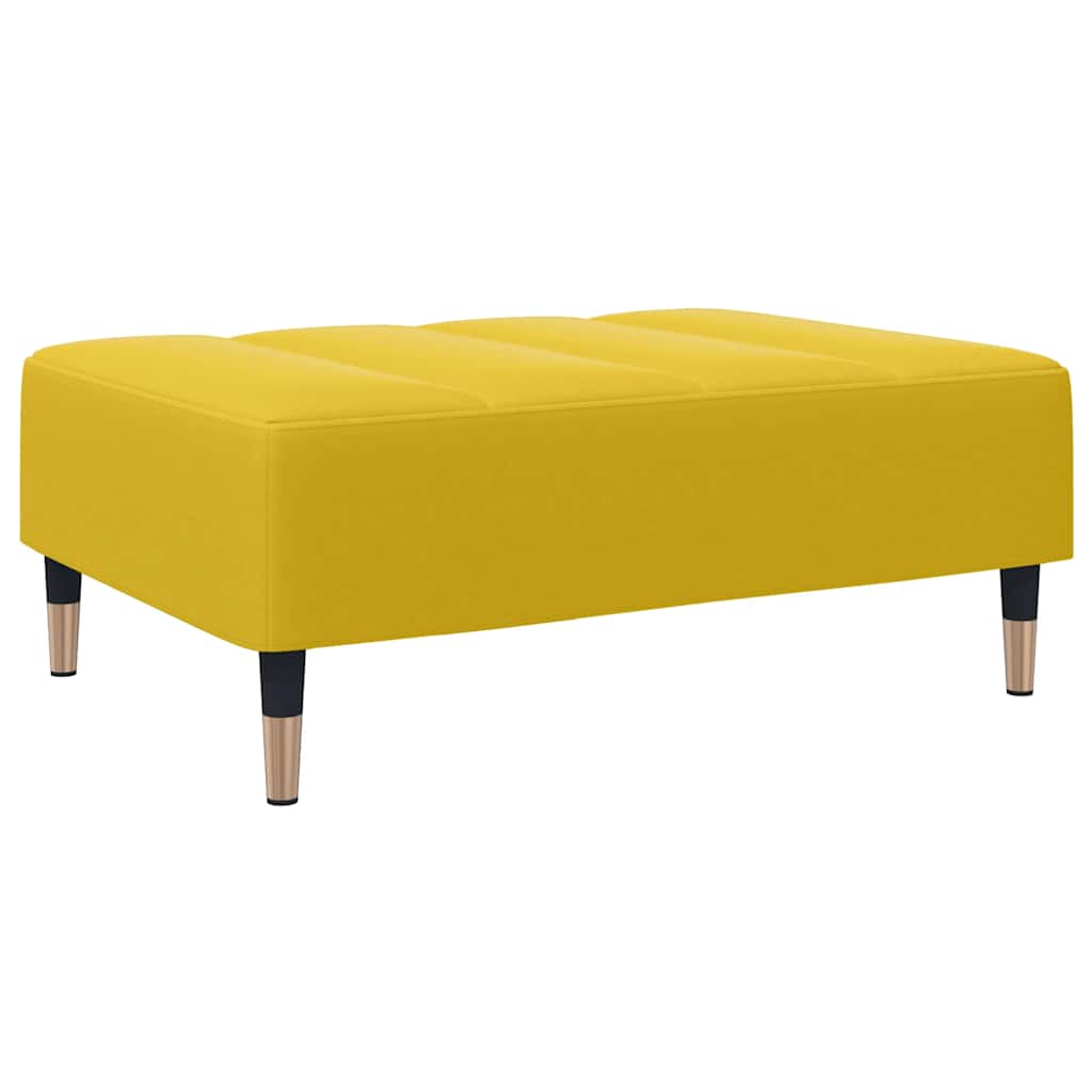 Poggiapiedi Giallo 77x55x31 cm in Velluto | homemem39