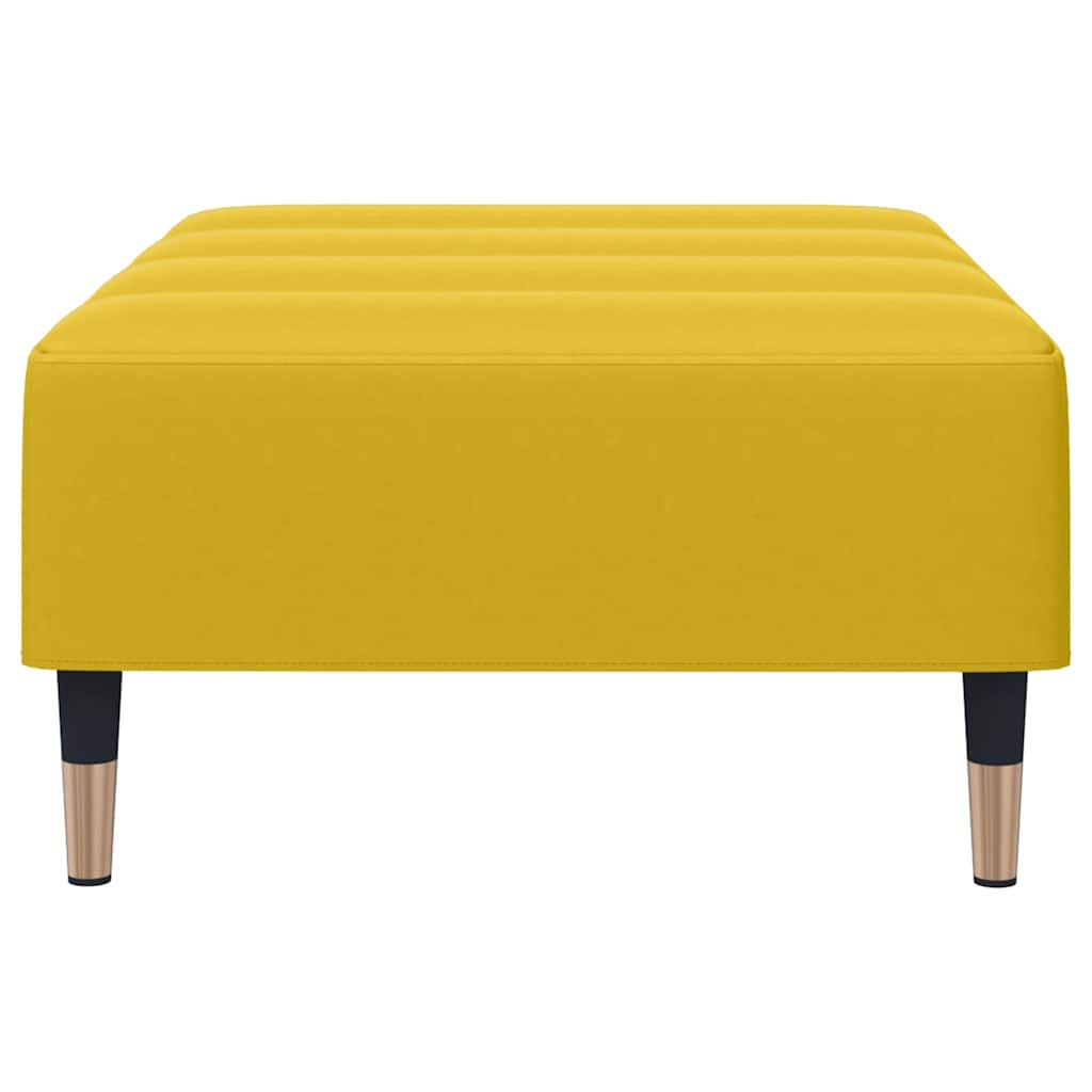 Poggiapiedi Giallo 77x55x31 cm in Velluto | homemem39
