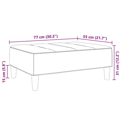Poggiapiedi Giallo 77x55x31 cm in Velluto | homemem39