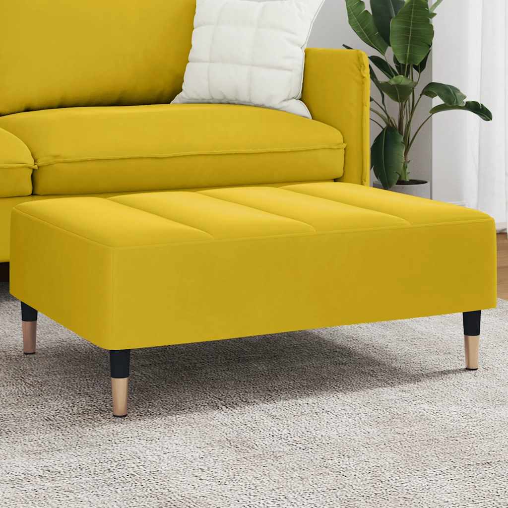 Poggiapiedi Giallo 77x55x31 cm in Velluto | homemem39