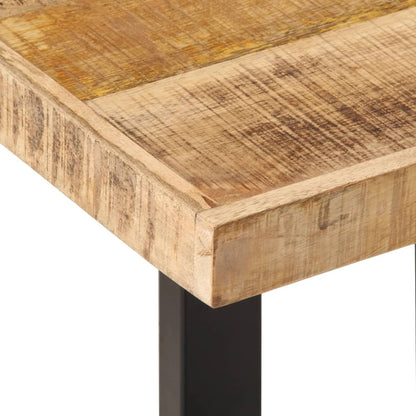 Panca 160 cm in Legno Massello di Mango Grezzo e Acciaio | homemem39