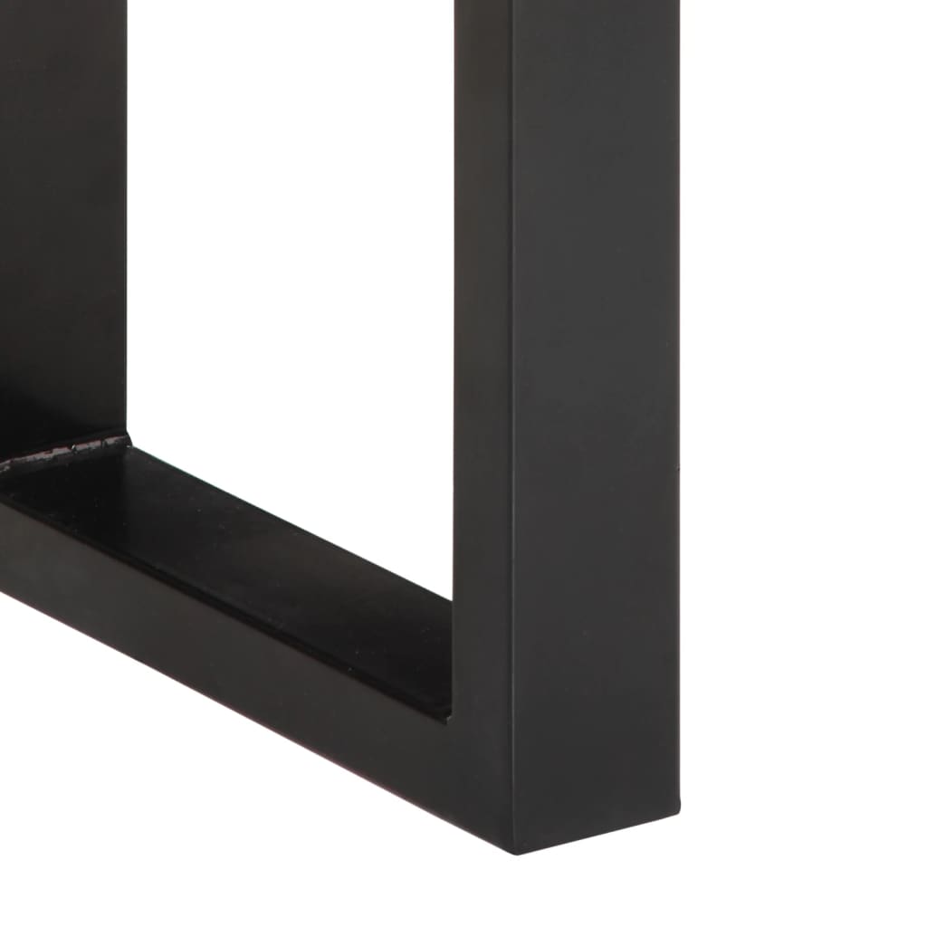 Panca 160 cm in Legno Massello di Mango Grezzo e Acciaio | homemem39