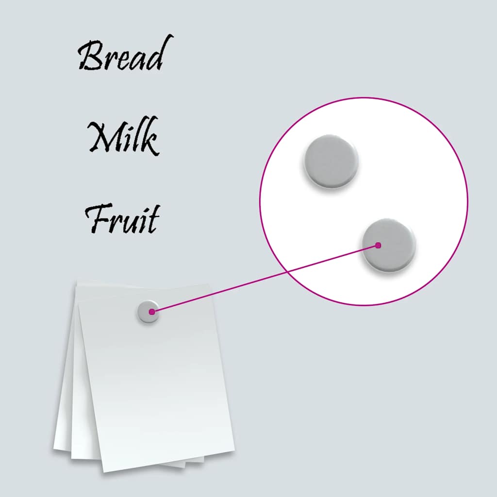 Lavagna Magnetica a Parete Bianca 80x30 cm Vetro Temperato - homemem39