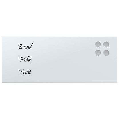 Lavagna Magnetica a Parete Bianca 50x20 cm Vetro Temperato - homemem39