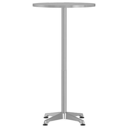 Tavolo da Bar per Esterni Regolabile Ø59,5x70/114,5cm Alluminio