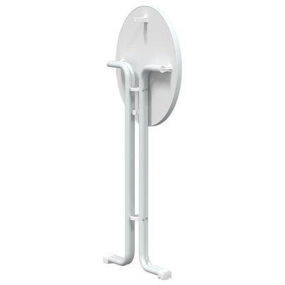Tavolo da Bar Bianco Ø60x110 cm Legno Multistrato e Acciaio | homemem39