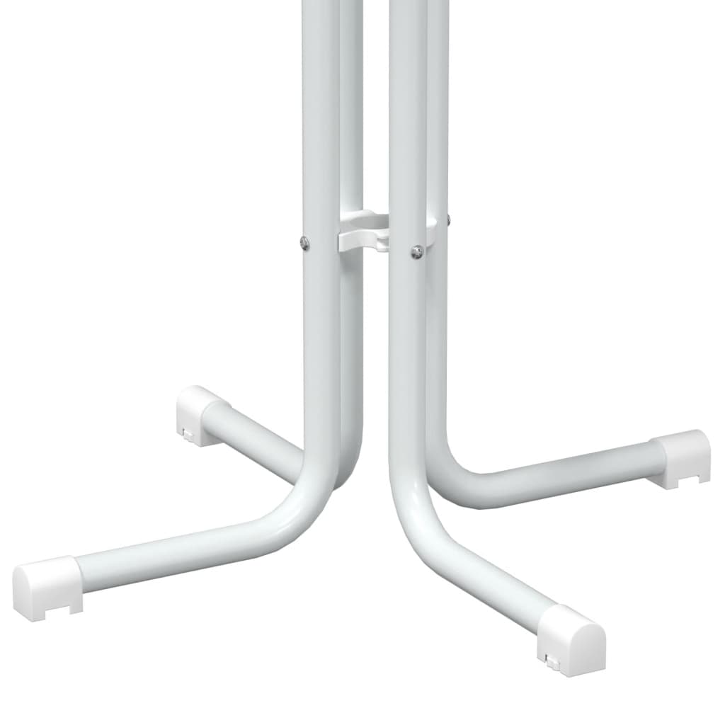 Tavolo da Pranzo Bianco Ø60x110 cm Legno Multistrato e Acciaio - homemem39