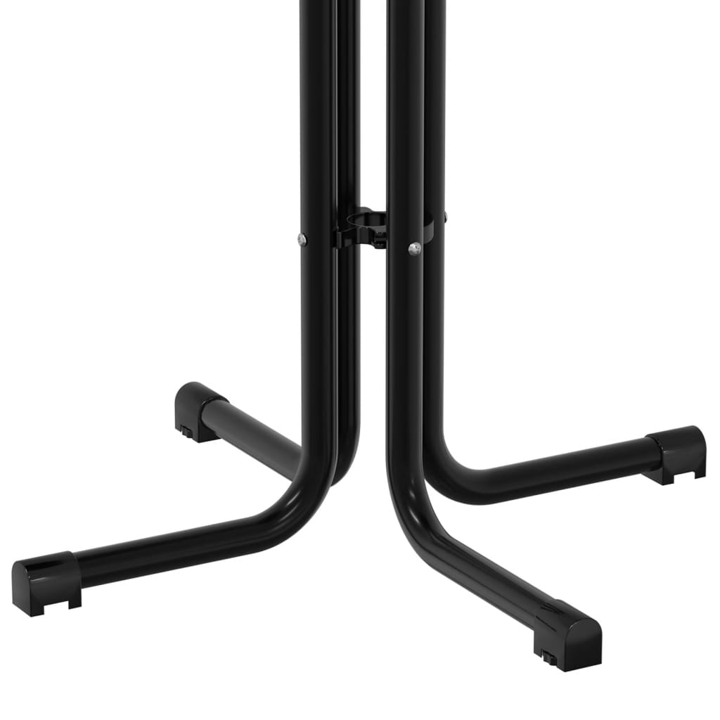 Tavolo da Bar Nero Ø80x110 cm Legno Multistrato e Acciaio | homemem39