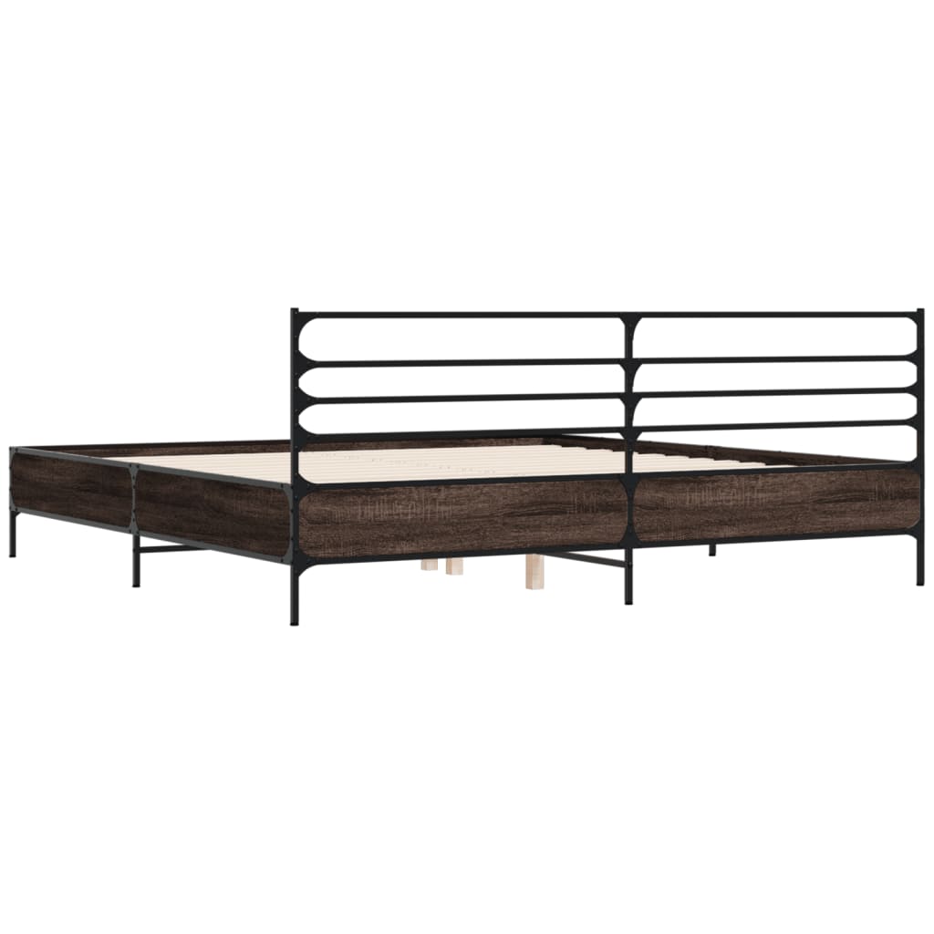 Giroletto Rovere Marrone 200x200cm in Legno Multistrato Metallo | homemem39