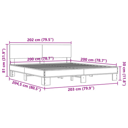 Giroletto Grigio Sonoma 200x200 cm in Legno Multistrato Metallo