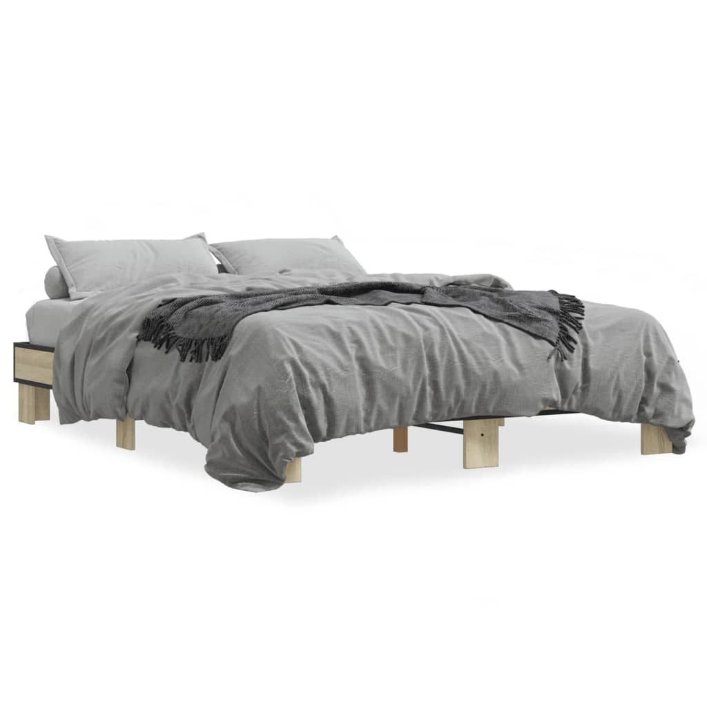 Giroletto Rovere Sonoma 150x200 cm in Legno Multistrato Metallo | homemem39