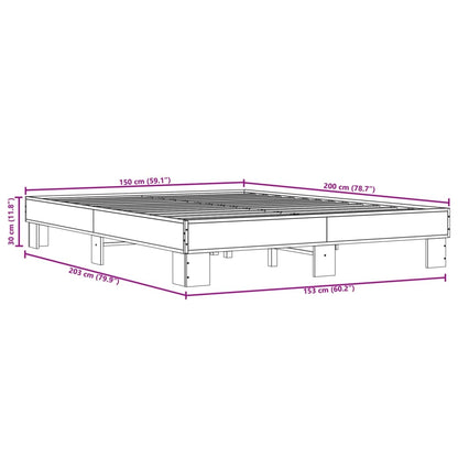 Giroletto Rovere Sonoma 150x200 cm in Legno Multistrato Metallo | homemem39