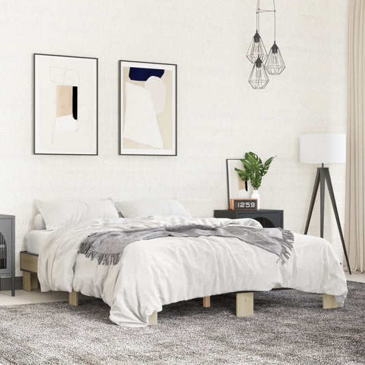 Giroletto Rovere Sonoma 150x200 cm in Legno Multistrato Metallo | homemem39