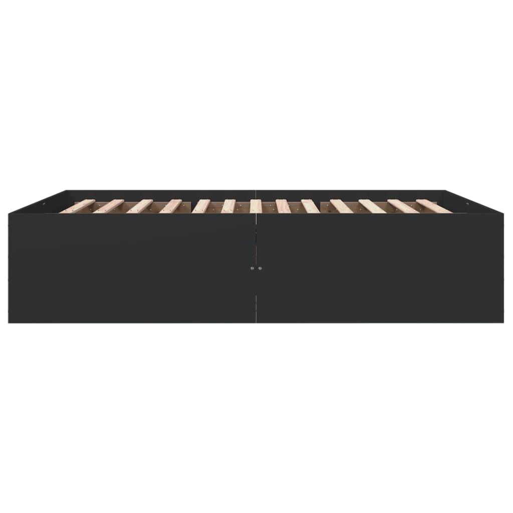 Giroletto Nero 160x200 cm in Legno Multistrato | homemem39