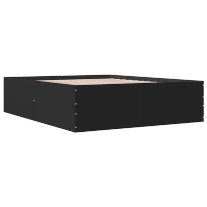 Giroletto Nero 160x200 cm in Legno Multistrato | homemem39