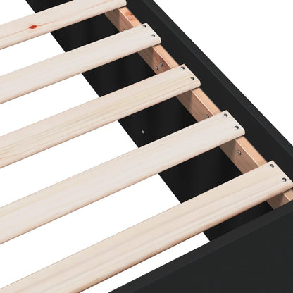 Giroletto Nero 160x200 cm in Legno Multistrato | homemem39