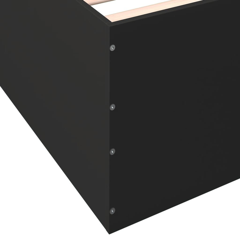 Giroletto Nero 160x200 cm in Legno Multistrato | homemem39