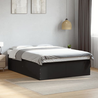 Giroletto Nero 160x200 cm in Legno Multistrato | homemem39
