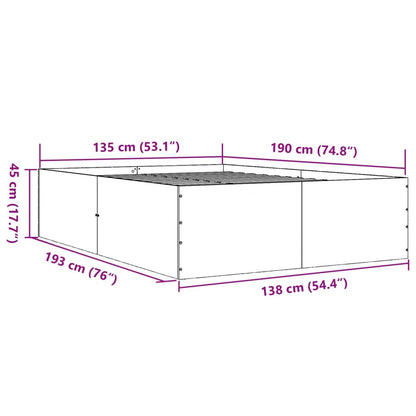 Giroletto Nero 135x190 cm in Legno Multistrato | homemem39
