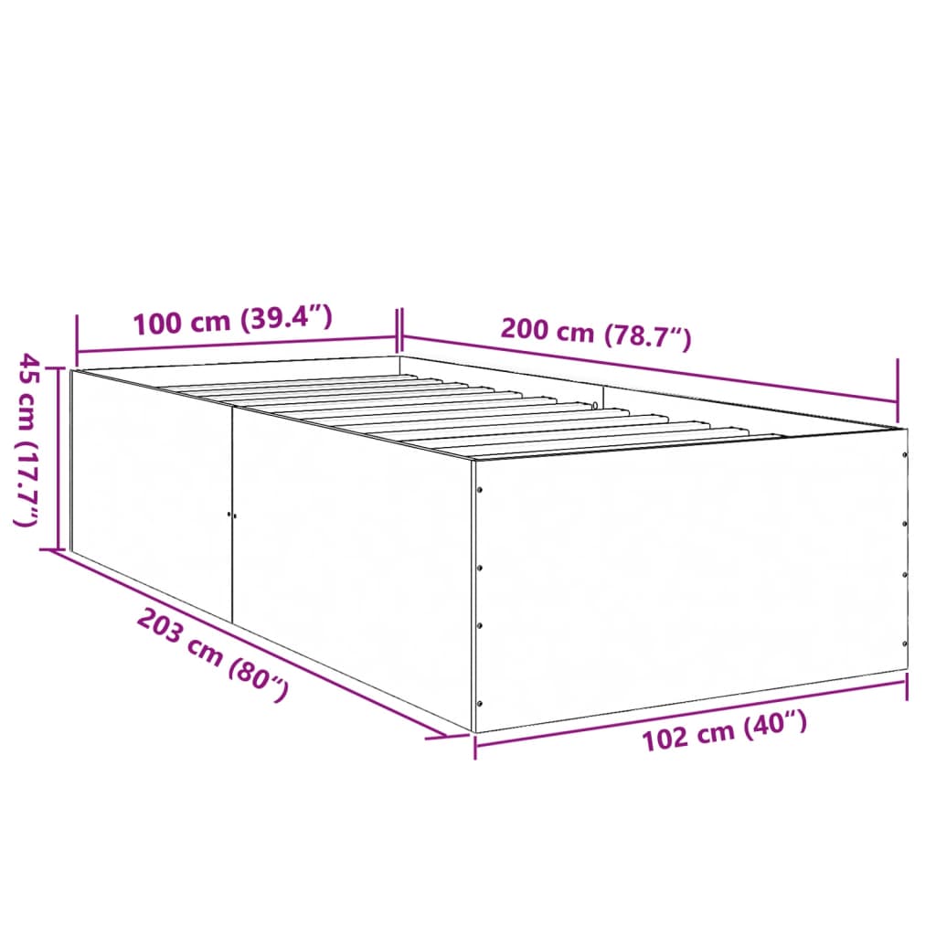 Giroletto Grigio Sonoma 100x200 cm in Legno Multistrato | homemem39