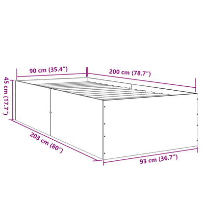 Giroletto Bianco 90x200 cm in Legno Multistrato | homemem39