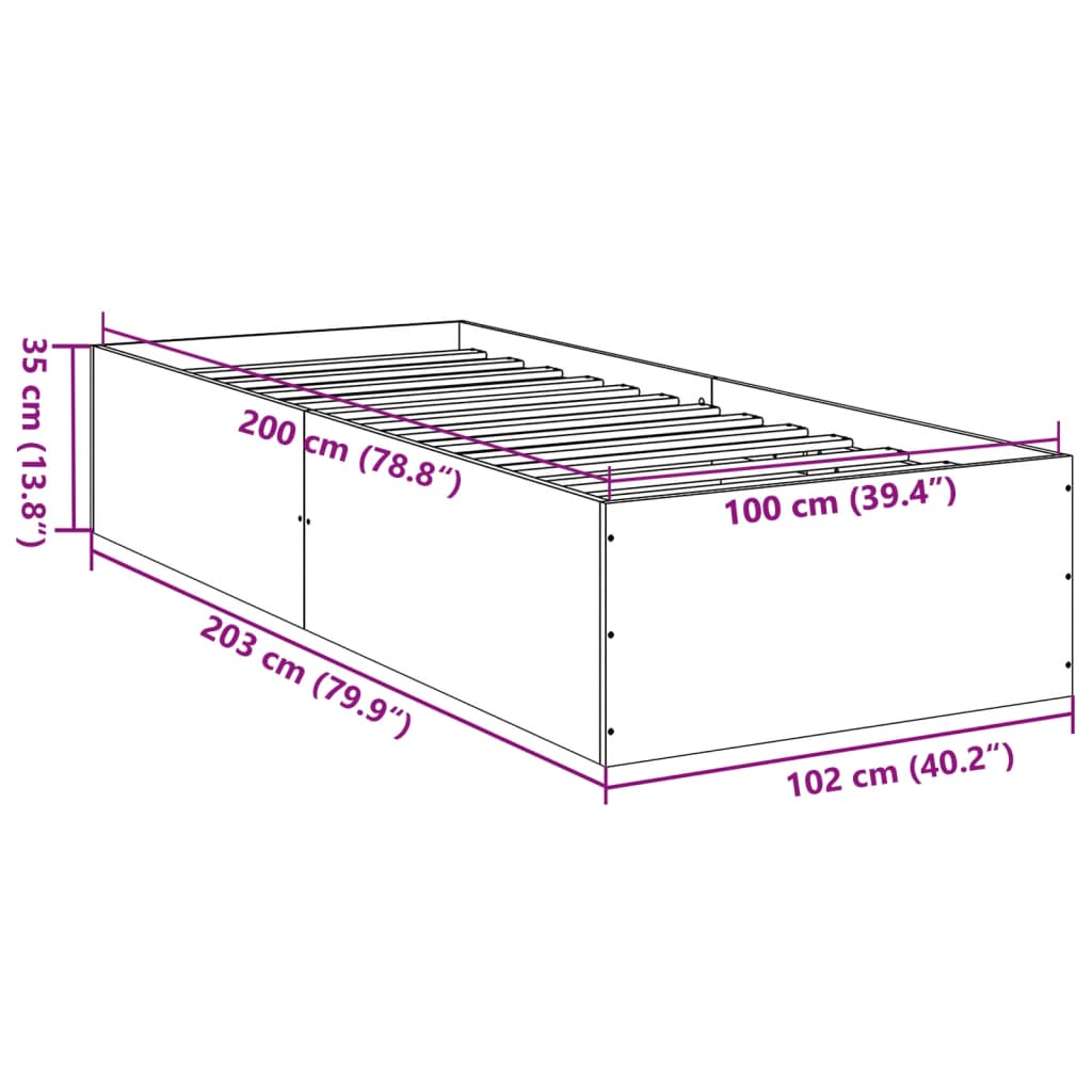 Giroletto Grigio Sonoma 100x200 cm in Legno Multistrato | homemem39