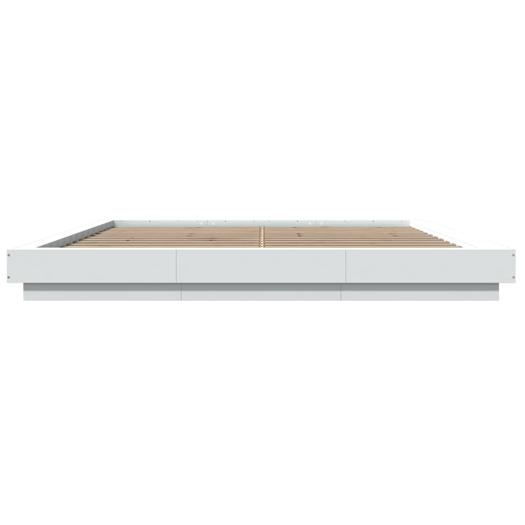 Giroletto con Luci LED Bianco 200x200 cm in Legno Multistrato | homemem39
